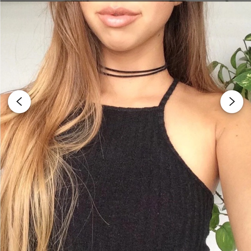 5/$15 - Black Suede Choker Necklace